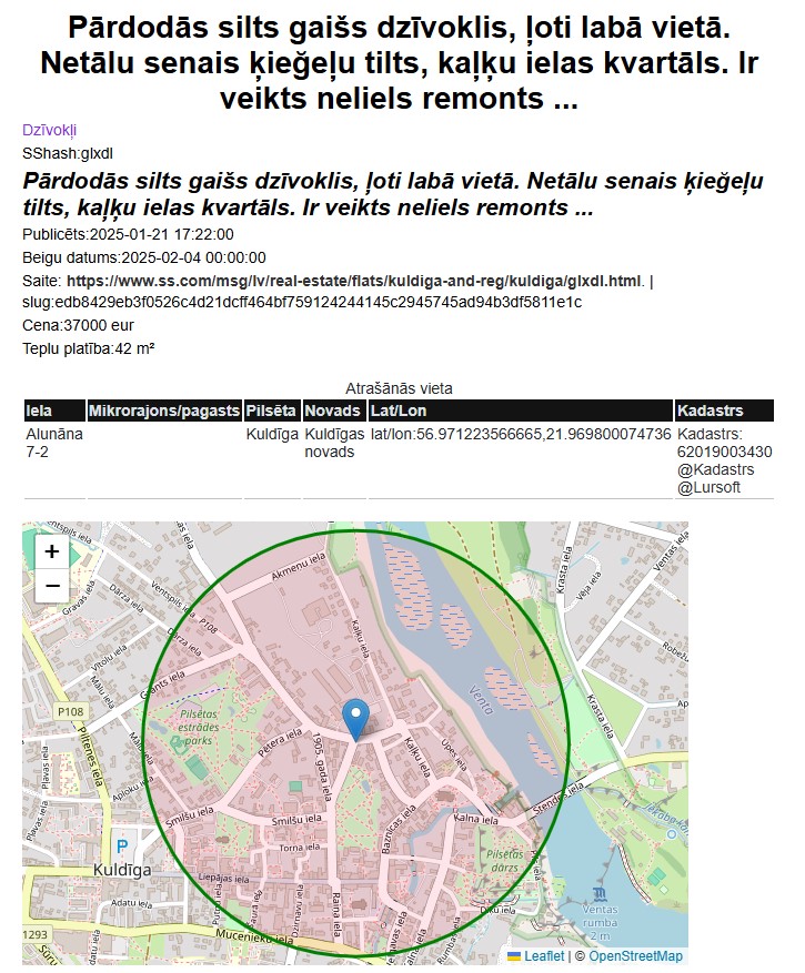 Nekustamo īpašumu meklētājs. Dāla no nepabeigtas programmas.